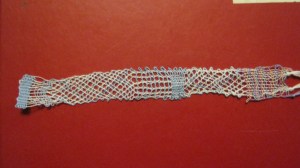 First project in Shepherd's book, and my first attempt at bobbin lace.  Not to impressive